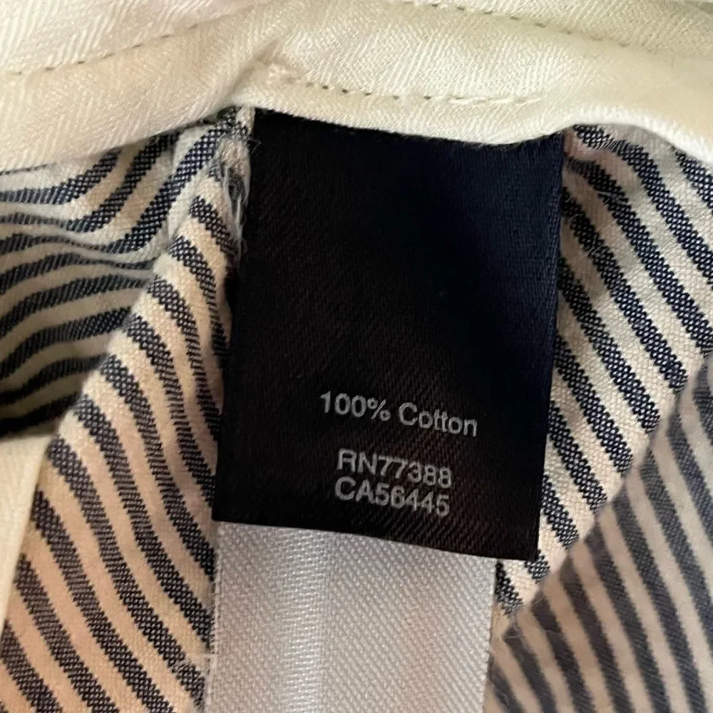 NWOT J. Crew Black/White Classic Seersucker Flat-Front Slacks Size 32